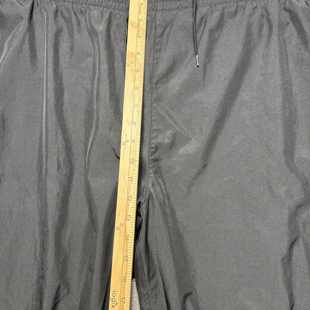 Adidas Windbreaker Track Pants Mens Sz 2XL 44x32 Black Lined Straight Athleisure